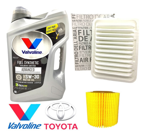 Kit Cambio De Aceite Corolla 1.8 Filtros + 5l Valvoline 5w30