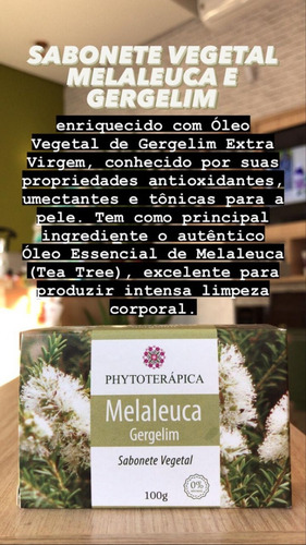Sabonete Vegetal Melaleuca E Gergelim 100g