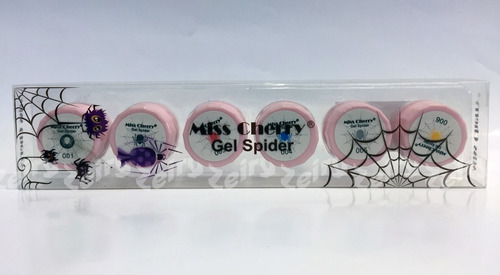 Imagen 1 de 5 de Gel Spider Miss Cherry 6 Colores Blanco Negro Rojo Azul Plata Amarillo