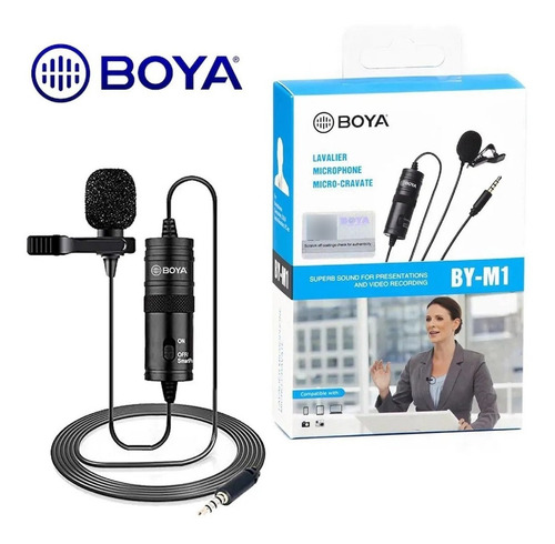 Microfone de Lapela Simples BY-M1- BOYA
