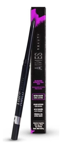 Delineador Para Ojos Aines Beauty Ultra Black - 0.28gr Color Ultrablack Efecto Mate