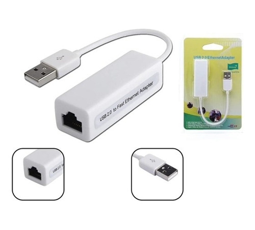 Adaptador Usb A Conector De Red Lan 10/100mbps