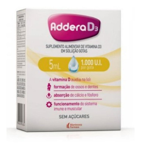 Suplemento Alimentar Addera D3 1.000ui Solução Em Gotas 5ml