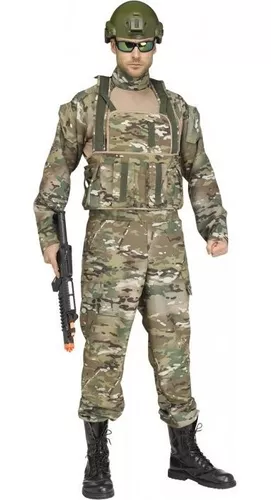 Disfraz Militar Comando De Asalto Hombre Adulto Talla Unica