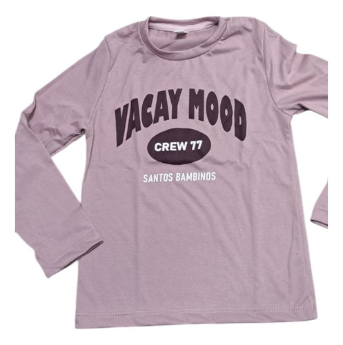 Remera Manga Larga Santos Bambinos Modelo Infantil Vacaymood