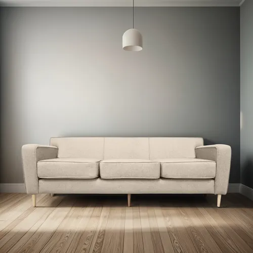 Sofá Lilén 3 Cuerpos Felpa Beige