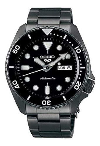 Seiko Srpd65 5 Sports Reloj Automático De 24 Joyas - Negro /