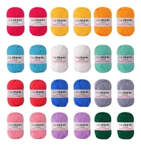 Comprar Banna Madeja 24 Ovillos 25grs 70m Acrílico De Punto Tejido 2mm Hilo Para Tejer Con Ganchillo,hilo Acrílico Para Manualidades, Hilo Artesanal Para Amigurumi Y Pequeños Proyectos