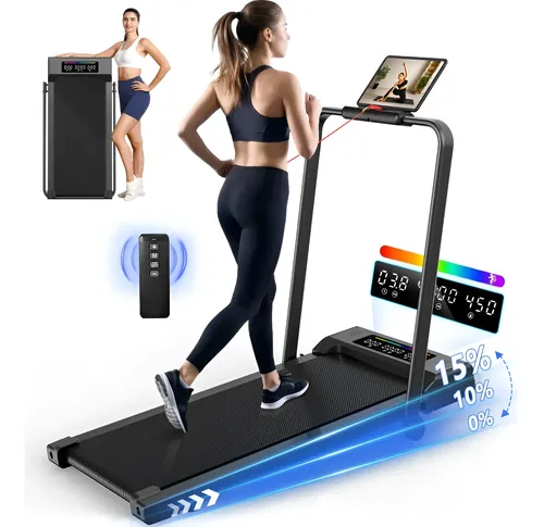 Esteira Elétrica Ergométrica Fitness Dobrável  Com Tela Led Preto 127v