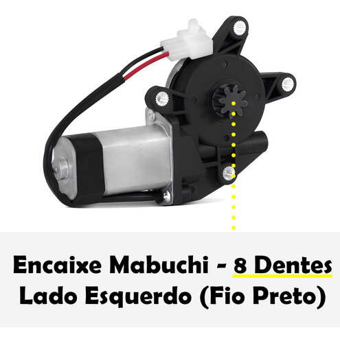 Caixa 30un Motor Vidro Elétrico Tipo Mabuchi 12v 8d Esquerdo