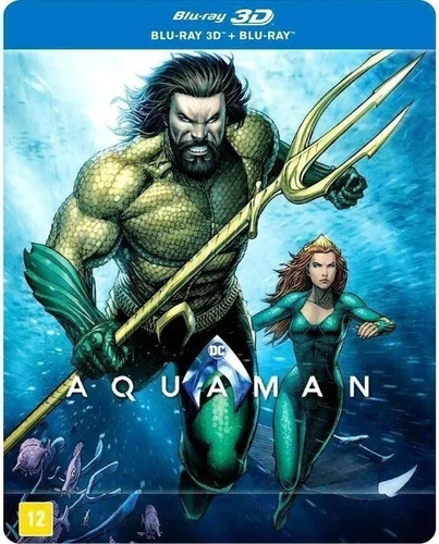 Steelbook Aquaman - Blu-ray 3d + 2d - Dub Leg Lacrado