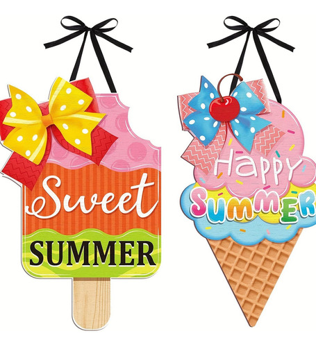 Letrero Colgante Ice Cream Sandbeach Para Dulce Verano