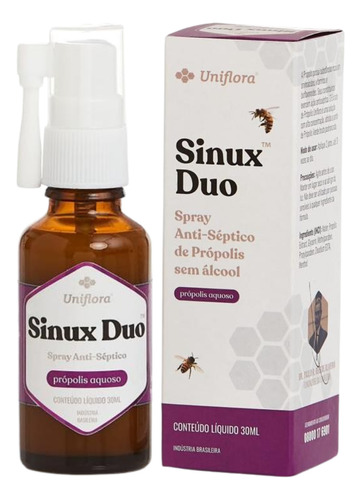 Sinux Duo Uniflora Spray Nasal - Própolis Verde 30ml