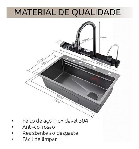 Cuba Gourmet Aço Inox Multifuncional Completa Com Acessários