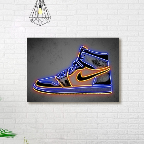 Cuadro Air Jordan Nike Sneaker 50 X 35 Cm Canvas Decorativo