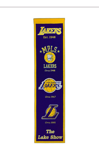 Banderín De Herencia De Los Angeles Lakers De Nba Deco...