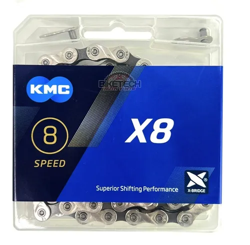 Cadena 8v Kmc X8 Más Pacha Gw 11-42 8 Velocidades C. Shimano