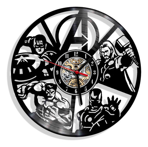 Reloj De Pared Avengers Elaborado En Disco Lp (vengadores)
