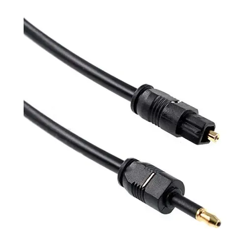 Oiyagai Cable Óptico Toslink A Mini Toslink De 2 M - Jack 3.5 Mm Para Conectar Portátiles A Home Cinema