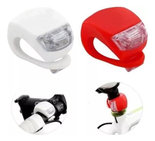 Luz Ultra Led Bicicleta Set X2 Silicona Premium 