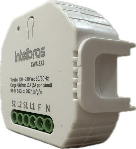 Terruptor Automação Casa 2 Pts Wi-fi Voz Ews 222 Telbras
