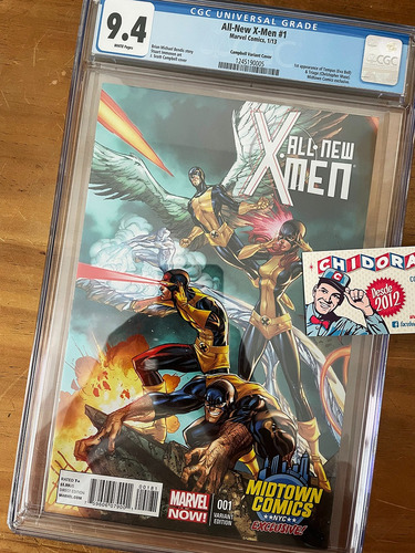 Comic Cgc - All New X-men #1 Scott Campbell 9.4 Graduado 