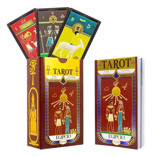 Mazo Cartas Tarot Egipcio Manual Profesional Matiri Baraja