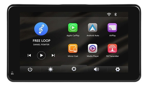 Tela Inteligente Hd Com Fio De 7 Com Carplay Sem Fio +