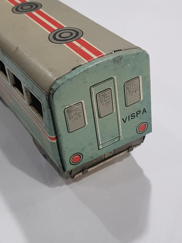 Imagen 9 de 9 de Antiguo Tren Vispa Halcon Hojalata Juguete Arg Mag 58086
