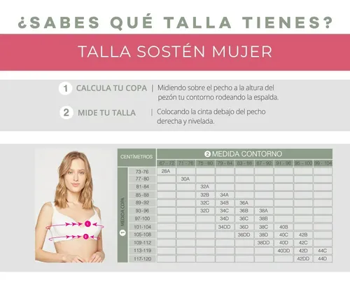 Tabla de tallas de sosten intime new arrivals