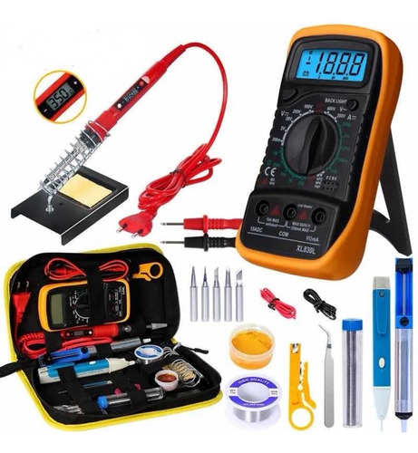 Kit Cautín Soldador 80w, Temperatura Regulable Pantalla Lcd.