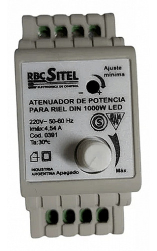 Dimmer Atenuador De Potencia Riel Din 1000w Led Rbc Sitel