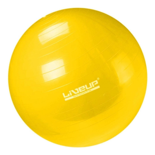 Bola Suiça 75 Cm Liveup Anti Estouro Amarelo Pilates Yoga