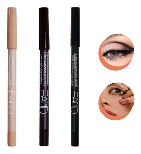 Fand Makeup Lapis Delineador Olhos Cor Nude A Prova D'agua