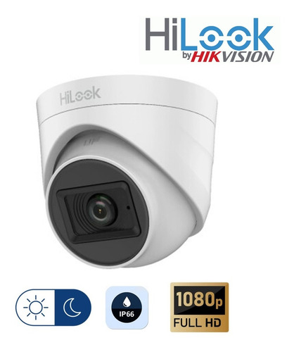 Imagen 2 de 2 de Domo Seguridad Hilook Microfono 2mp 2.8mm Ir20m Exir Fullhd