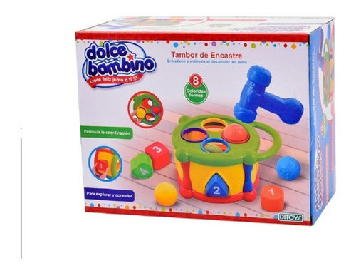 Tambor De Encastre Didactico Dolce Bambino Ditoys Bebé 2202