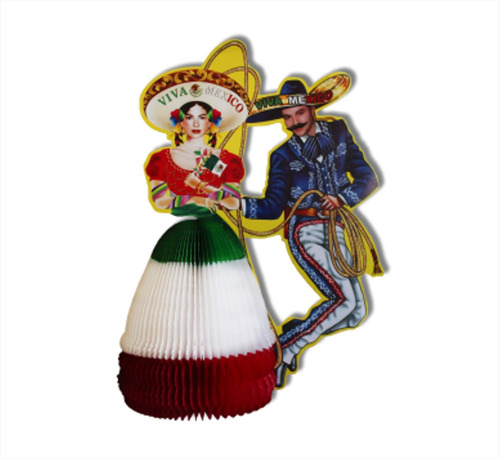 Decoración Pareja Charra Grande Fiesta Mexicana 10 Pz