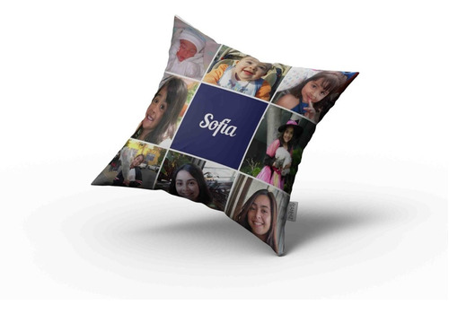 Funda De Cojin Personalizado Con Collage De Fotos 38x38 Cms