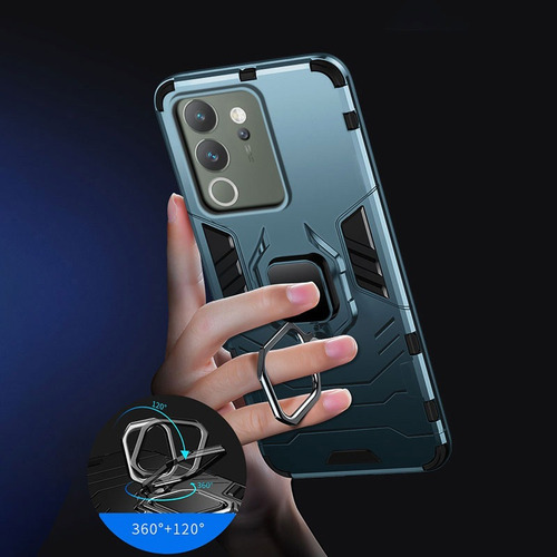For Vivo V30 Lite 5g Ring Stand Back Protective Hard Case