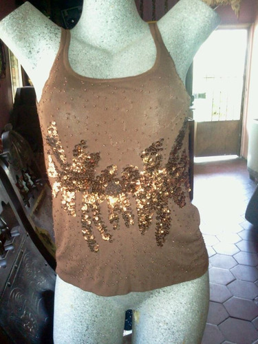 Vendo Blusas Dama Acanalada Con Detalles Lentejuelas 