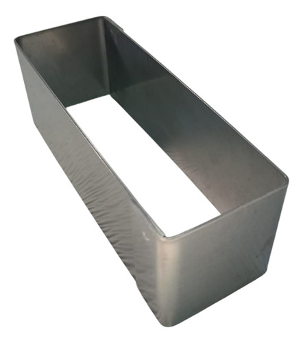 Molde Lingote Acero Inoxidable Delsur Silver Para Pastelería Plateado