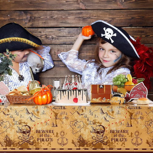 Mantel Pirata Mapa Del Tesoro Mantel De Plástico I...