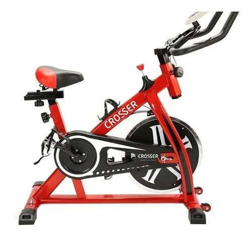 Imagen 3 de 5 de Bicicleta fija Crosser SBR 1000 para spinning roja