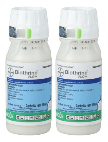 Imagen 1 de 7 de Paquete 2 Piezas De Biothrine Flow Bayer 100 Ml