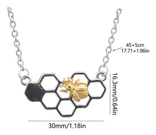 Collar Moderno Con Colgante En Forma De Panal De Abeja En Fo