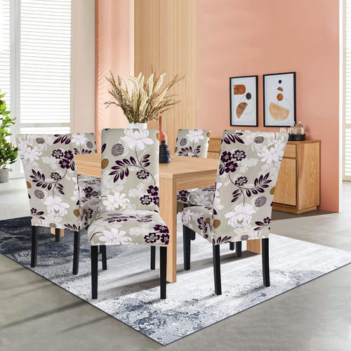 Cubiertas De Sillas De Comedor Estampadas De Laamei Juego De