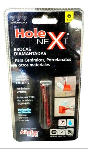 Copa Diamantada Para Porcelanato 6mm Aliafor Holex Bda-6