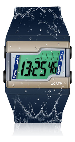 X 10 Atm Resistente Al Agua Reloj Digital Para Natación Z
