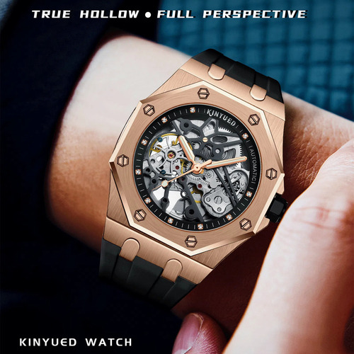 Reloj Automático Kinyued Classic Skeleton For Hombre