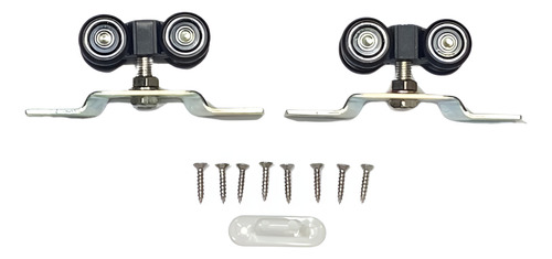 Kit Carretillas S/ Freno C/ Riel 1.5m P/ Puertas Corredizas